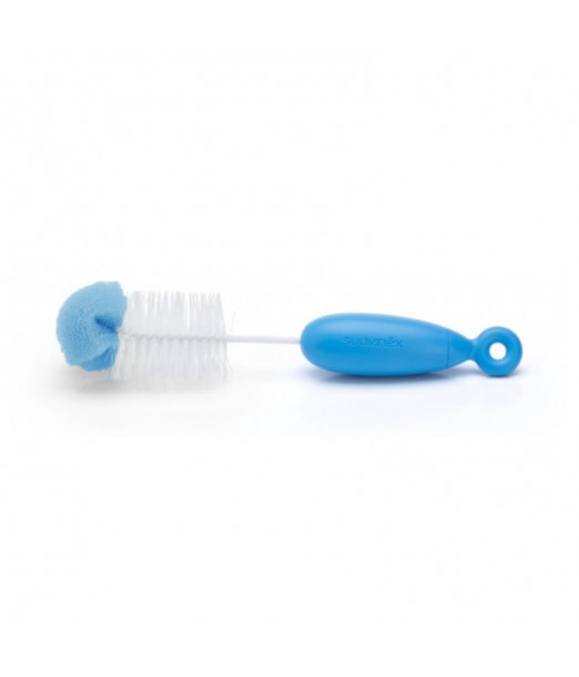 Suavinex Goupillon Brosse nettoyante pour biberons Duo 0m+ Bleu au Maroc - Baby And Mom