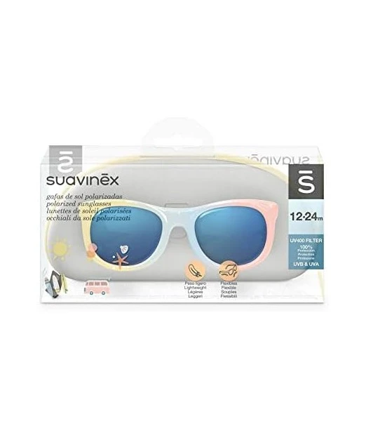 Suavinex baby sunglasses from 12 to 24 months, polarised with UV 400 filter, with case - Multicolour 2