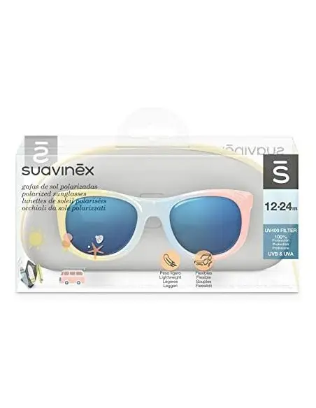 Suavinex baby sunglasses from 12 to 24 months, polarised with UV 400 filter, with case - Multicolour — photo 2