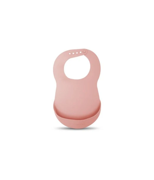 Suavinex silicone bib pink from 4 months