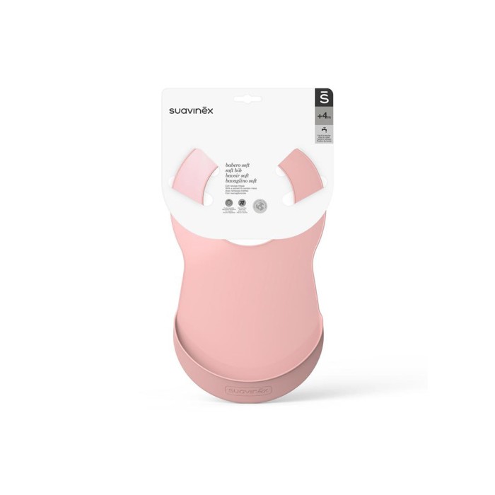 Suavinex Bavoir en silicone rose 4m+ Bavoir - Suavinex Maroc