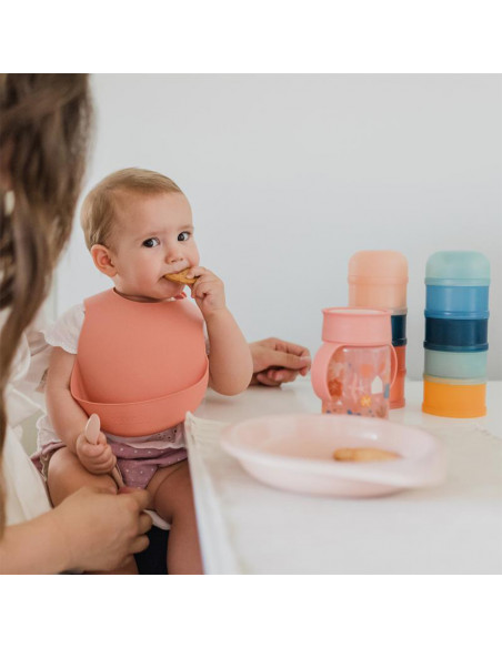 Suavinex Bavoir en silicone rose 4m+ Bavoir - Suavinex Maroc