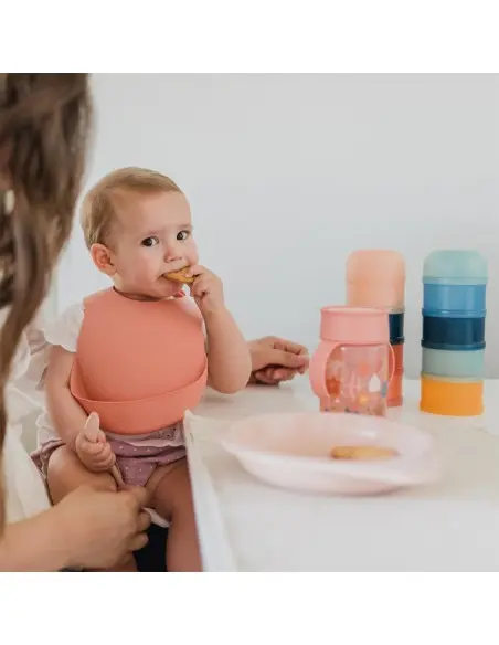 Suavinex Bavoir en silicone rose 4m+ Bavoir - Suavinex Maroc