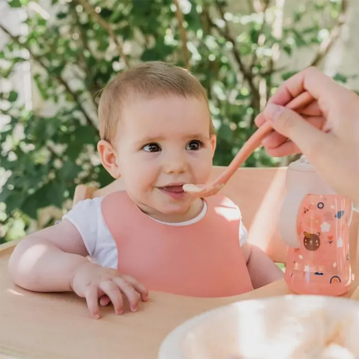Suavinex Bavoir en silicone rose 4m+ Bavoir - Suavinex Maroc