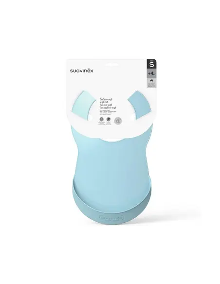 Suavinex silicone bib blue from 4 months — photo 2