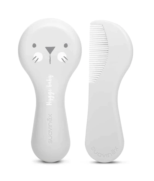 Suavinex brush and comb set for baby - Grey