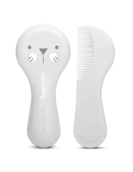 Suavinex brush and comb set for baby - Grey
