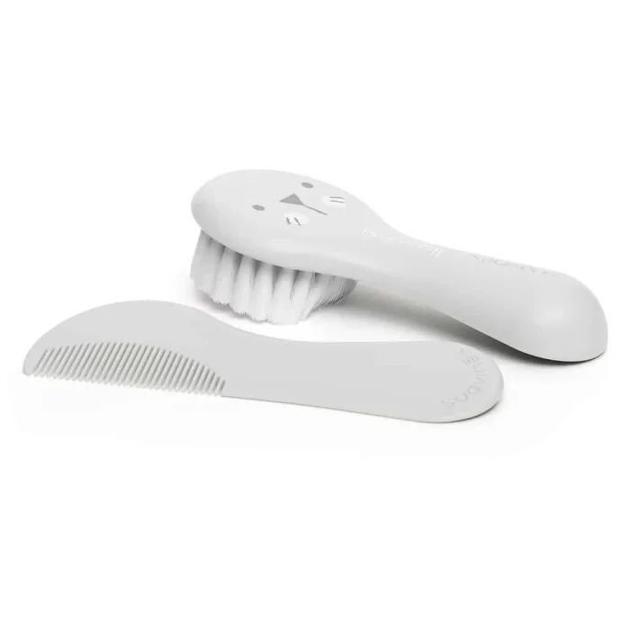Suavinex set brosse et peigne pour bébés gris Brosse et Peigne 