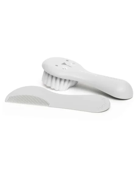 Suavinex set brosse et peigne pour bébés gris Brosse et Peigne 