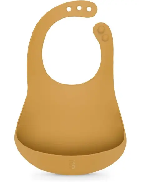 Suavinex pack of 2 waterproof silicone bibs with pocket, 4m+, Yellow — photo 4