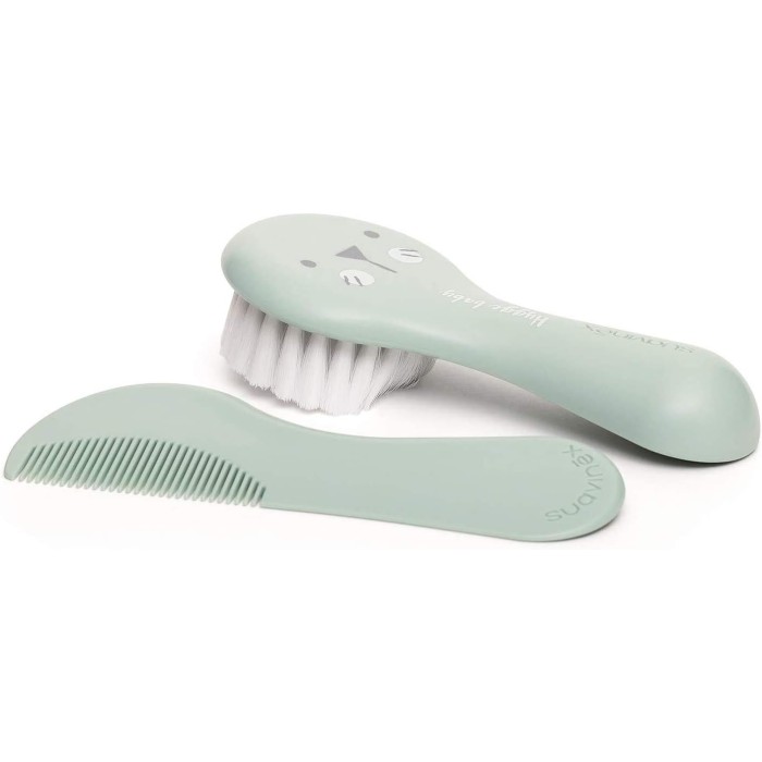 Suavinex Set brosse et peigne pour bébé - Vert dans Brosse et Peigne chez Baby And Mom Maroc
