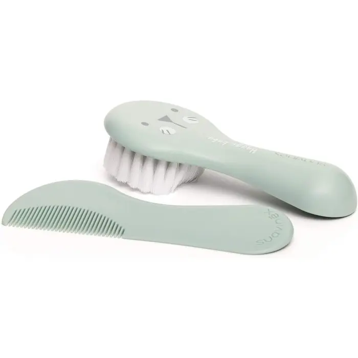 Suavinex set brosse et peigne pour bébés vert