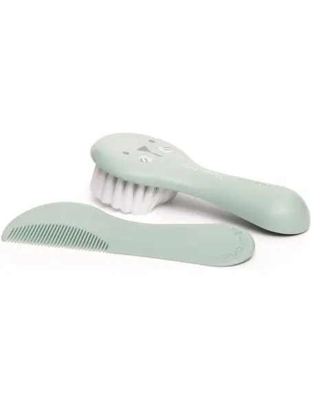 Suavinex set brosse et peigne pour bébés vert