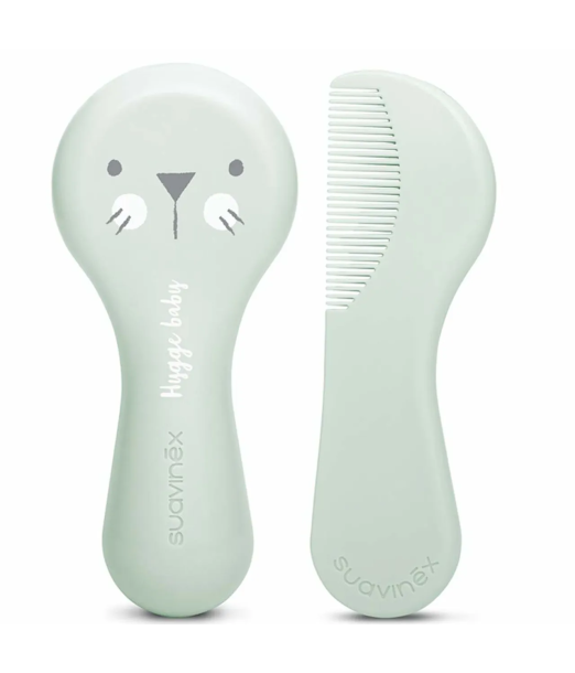 Suavinex set brosse et peigne pour bébé vert au Maroc - Baby And Mom