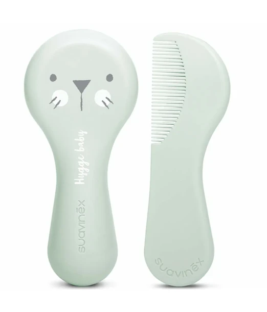 Suavinex set brush and comb for baby - Green