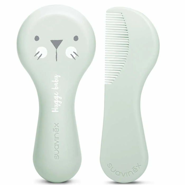 Suavinex Set brosse et peigne pour bébé - Vert dans Brosse et Peigne chez Baby And Mom Maroc