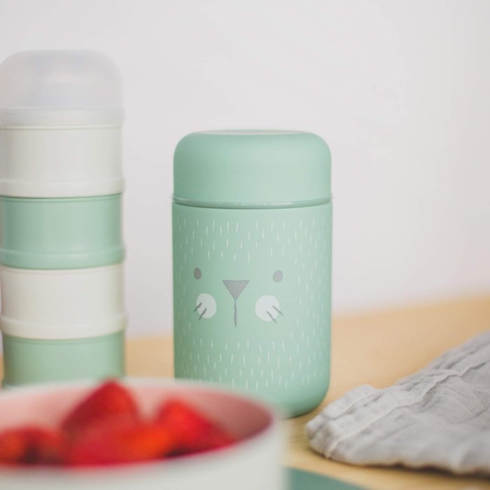 Suavinex Thermos Bébé en Acier Inoxydable Hermétique 400ml Vert