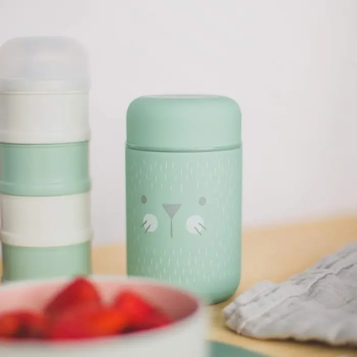Suavinex Thermos Bébé en Acier Inoxydable Hermétique 400ml Vert