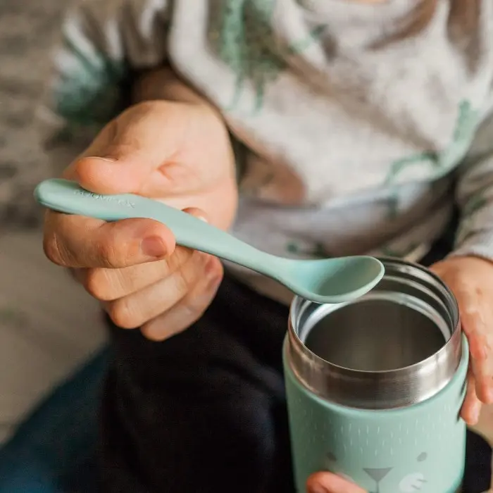 Suavinex Thermos Bébé en Acier Inoxydable Hermétique 400ml Vert