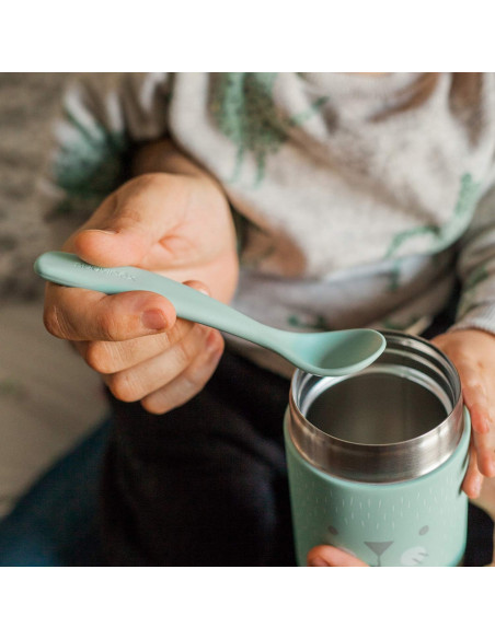 Suavinex Thermos Bébé en Acier Inoxydable Hermétique 400ml Vert