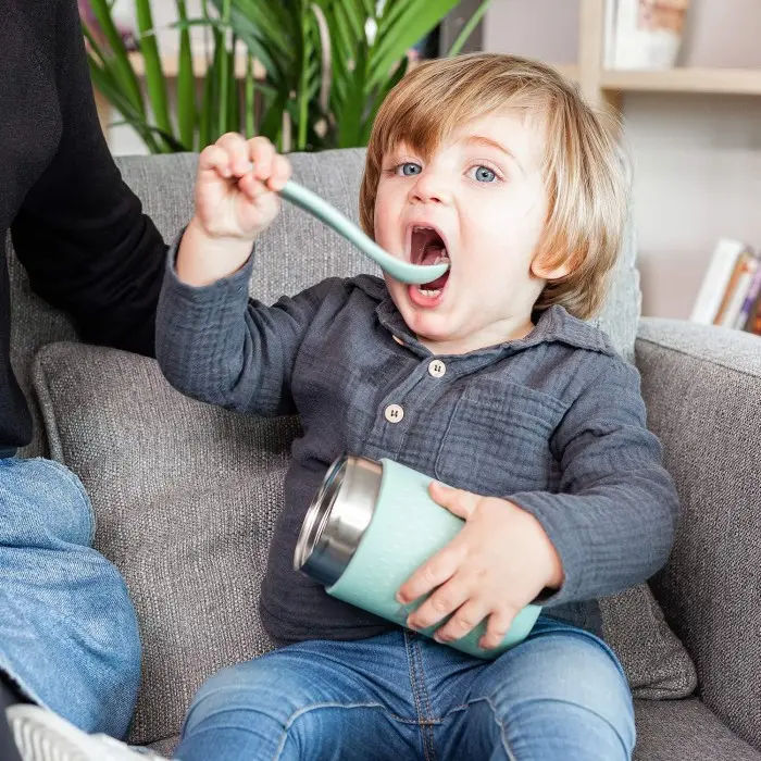 Suavinex Thermos Bébé en Acier Inoxydable Hermétique 400ml Vert
