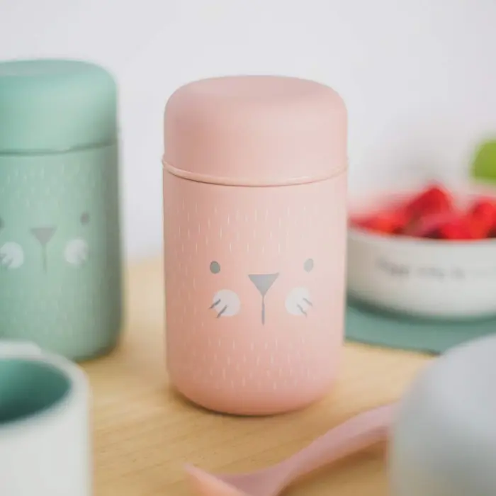 Suavinex Thermos Bébé en Acier Inoxydable Hermétique 400ml Rose