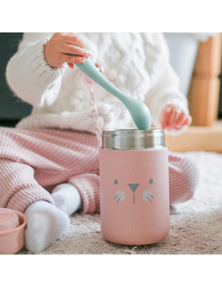 Suavinex Thermos Bébé en Acier Inoxydable Hermétique 400ml Rose dans Vaisselle bébé chez Baby And Mom Maroc