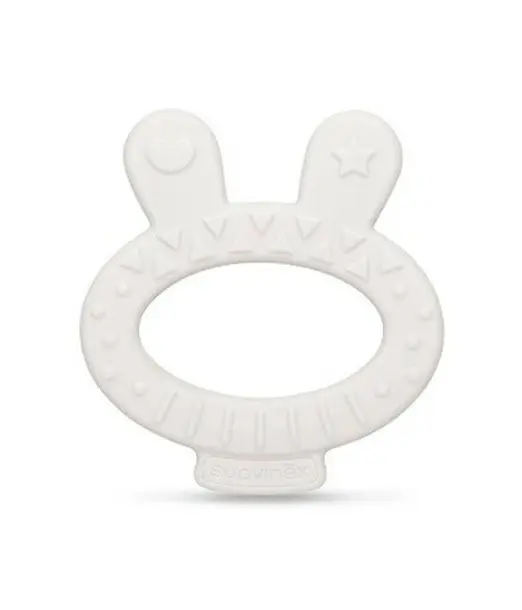Suavinex Anneau de Dentition en Silicone Lapins avec Boîte 0m+