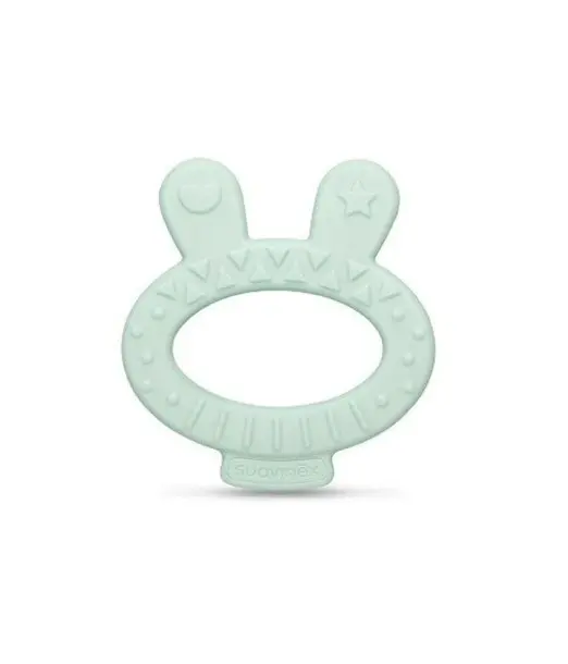 Suavinex Anneau de Dentition en Silicone Lapins avec Boîte 0m+