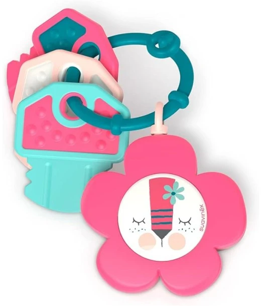 Suavinex musical teething ring pink, from 0 months