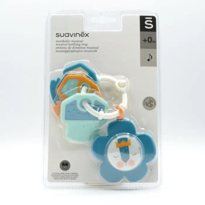 Suavinex Anneau de Dentition Musical Bleu 0m+ Anneau de
