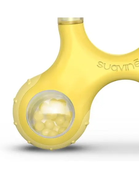 Suavinex cooling teething ring and rattle for baby Stage 3, from 6 months, yellow — photo 2