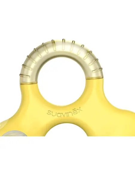 Suavinex cooling teething ring and rattle for baby Stage 3, from 6 months, yellow — photo 3