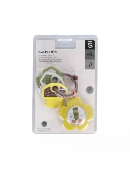Suavinex Anneau de Dentition Musical Jaune 0m+ dans Anneau de dentition chez Baby And Mom Maroc