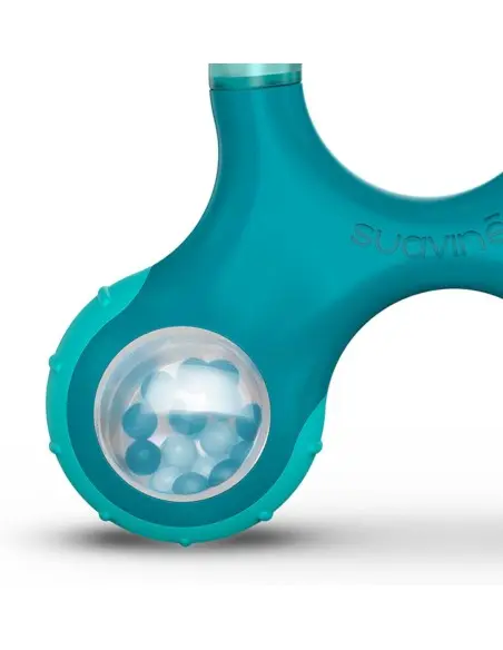 Suavinex cooling teething ring and rattle for baby Stage 3, from 6 months, Blue — photo 2