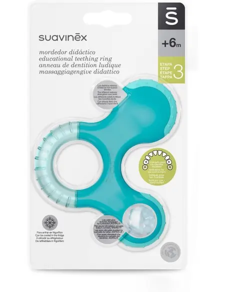 Suavinex cooling teething ring and rattle for baby Stage 3, from 6 months, Blue — photo 5