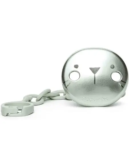 Suavinex premium pacifier clip, matt metallic effect, 0% BPA, from 0 months, Green