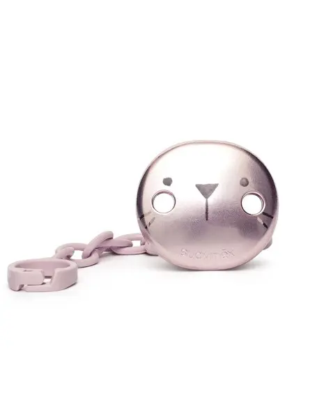 Suavinex premium pacifier clip, matt metallic effect, 0% BPA, from 0 months, Pink