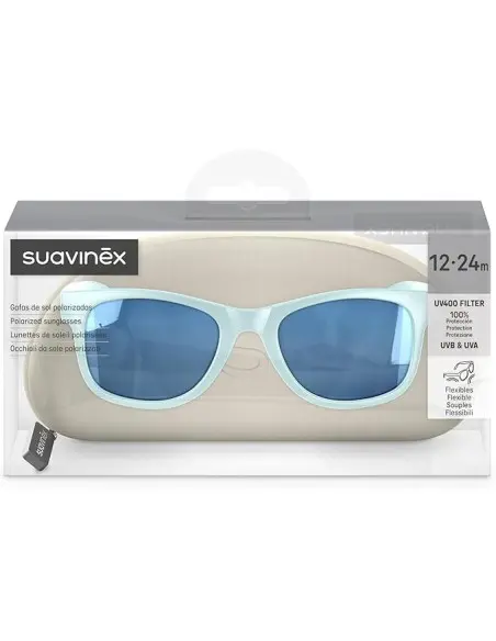 Suavinex baby sunglasses 12-24 months — polarised with UV 400 filter and case — Blue — photo 4