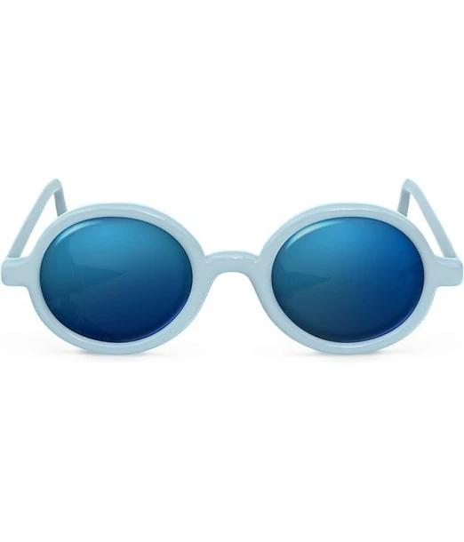 Suavinex sunglasses for babies from 12 to 24 months, polarised with UV 400 filter, with case — blue, round shape