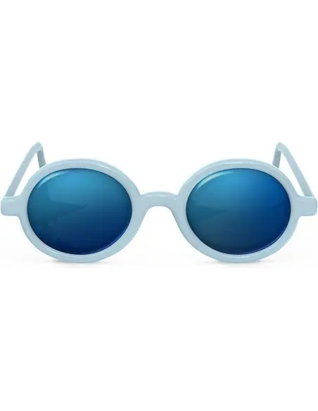 Suavinex sunglasses for babies from 12 to 24 months, polarised with UV 400 filter, with case — blue, round shape
