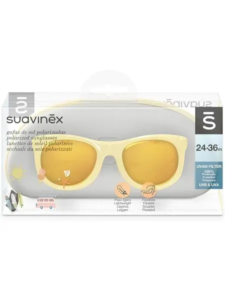 Suavinex children's sunglasses 24-36 months, polarised with UV 400 filter, with case - Pineapple — photo 4