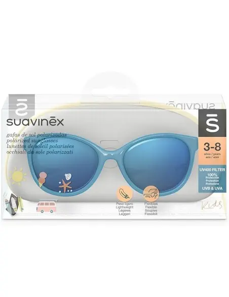 Suavinex children's polarised sunglasses from 3 to 8 years with UV 400 filter and case - blue — photo 5