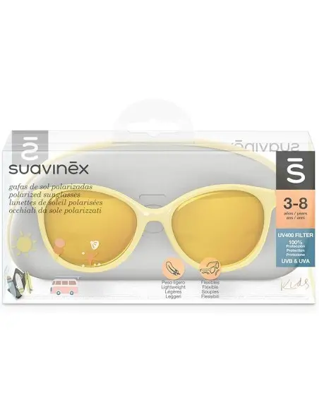 Suavinex sunglasses for children aged 3 to 8 years, polarised with UV 400 filter, with case - Pineapple — photo 4
