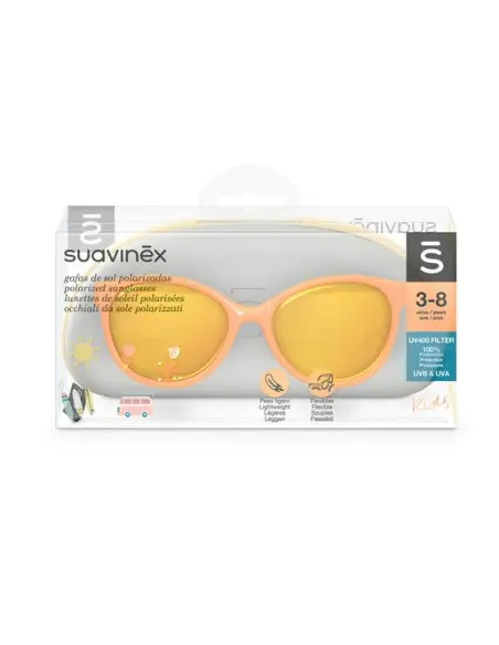 Suavinex sunglasses for children from 3 to 8 years, polarised with UV 400 filter, with case - orange — photo 4