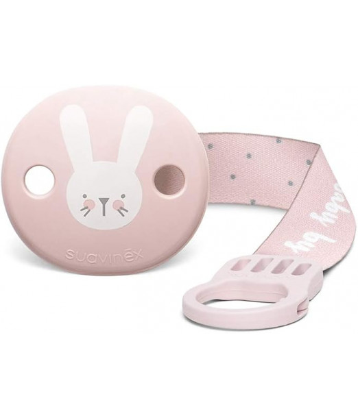 Suavinex Attache-sucette Hygge avec Ruban - Rose Sucettes - 2
