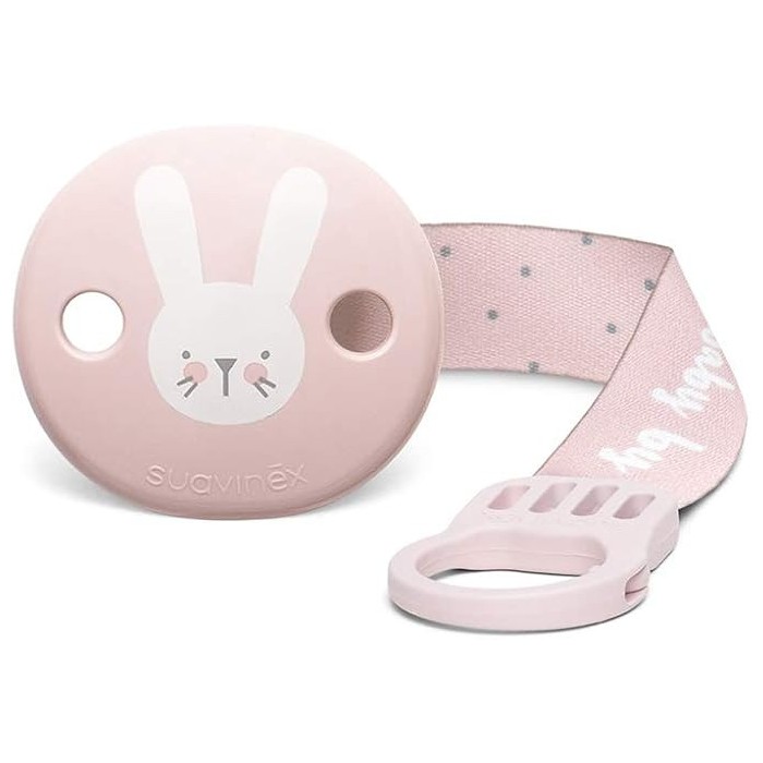 Suavinex Attache-sucette Hygge avec Ruban - Rose Sucettes -