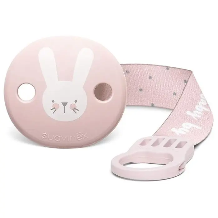 Suavinex Attache-sucette Hygge avec Ruban - Rose Sucettes -
