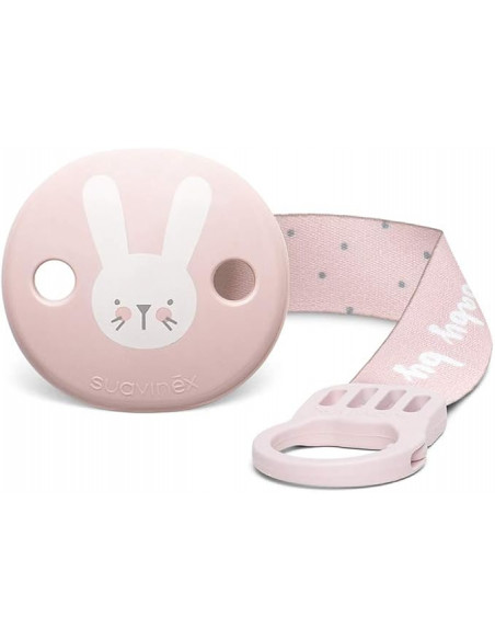 Suavinex Attache-sucette Hygge avec Ruban - Rose Sucettes -