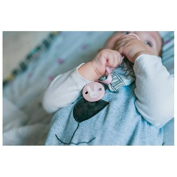 Suavinex Attache-sucette Hygge avec Ruban - Rose Sucettes -